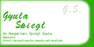 gyula spiegl business card